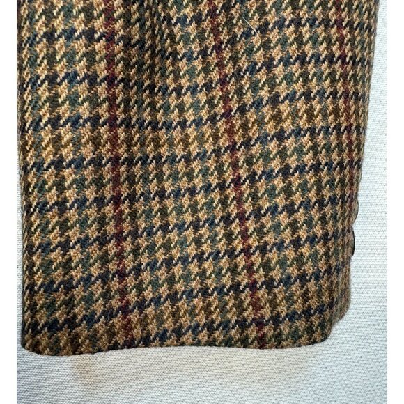 Chaps Ralph Lauren Mens Houndstooth Wool Blazer Jacket 42T Brown Academia - Picture 11 of 14